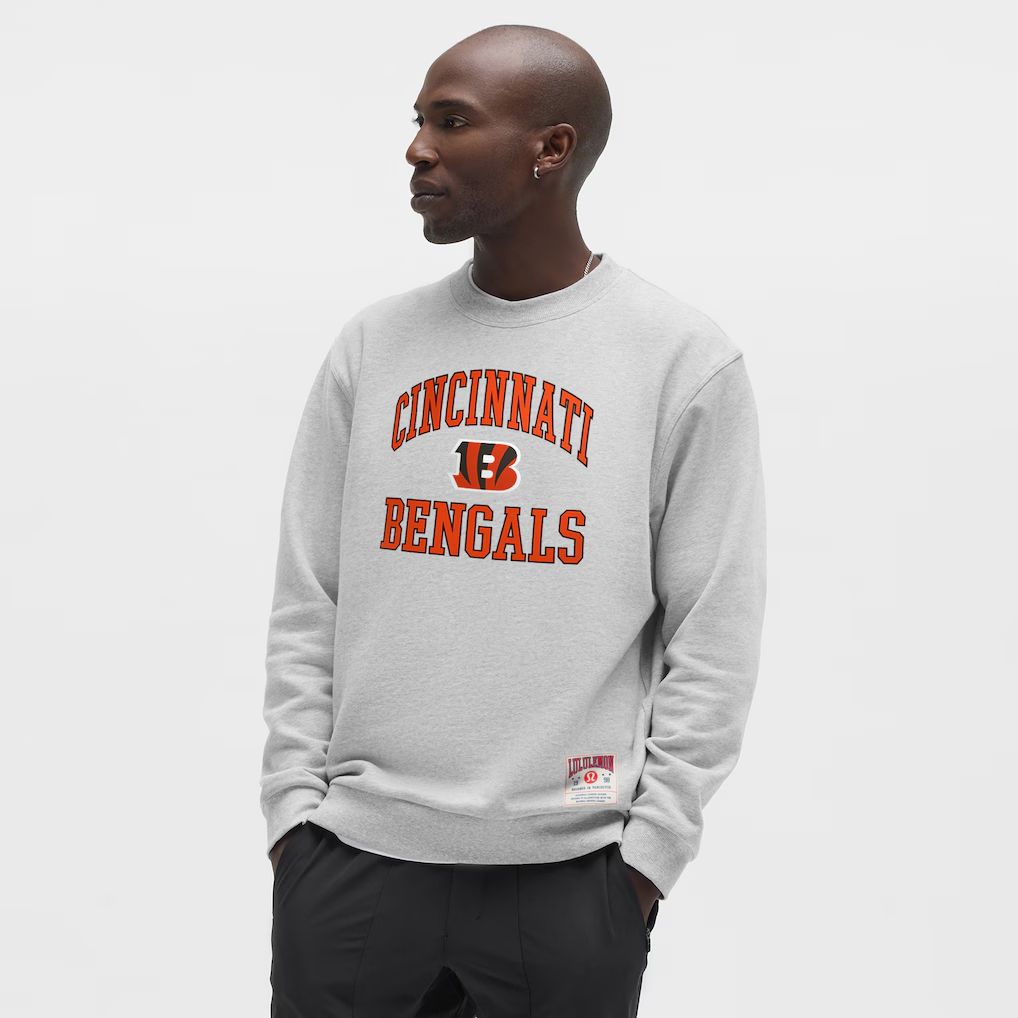 Men 2026 NFL Cincinnati Bengals grey round-neck sweatshirt style 01->cincinnati bengals->NFL Jersey